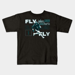 jalen hurts fly eagles fly philadelphia eagles Kids T-Shirt